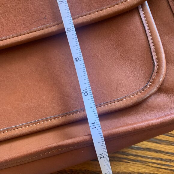 VTG COACH Metropolitan Briefcase 5180 Shoulder Bag British Tan Leather Brown - Picture 13 of 14